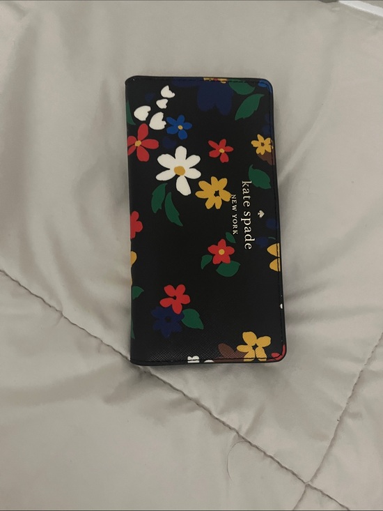 kate spade Accessories - kate spade Black Floral Wallet Case with Multicolor Flowers